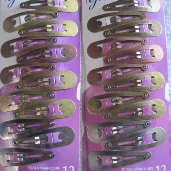 12 Goody Classics Keala Metallic Colored Metal Hair Snap Contour Clips Bronze - Picture 5 of 7